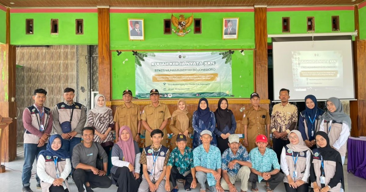 PEMBUKAAN KKN DESA SUMBERAGUNG KECAMATAN DANDER 2026 STIKes MUHAMMADIYAH BOJONEGORO