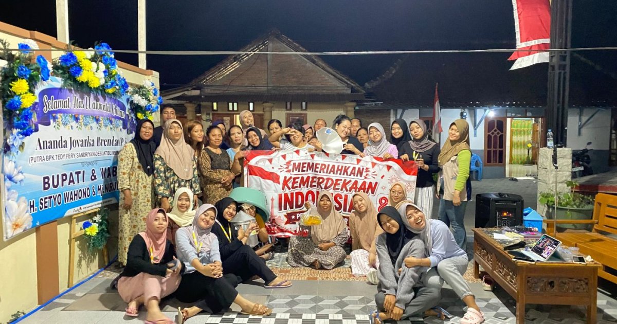 Mahasiswa KKN STIKES Muhammadiyah Bojonegoro Turut Jadi Panitia Lomba Kemerdekaan di RT 9 Dusun Ngembet